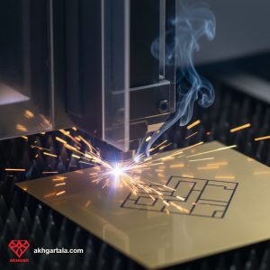 نمونه کار خروجی دستگاه در دوره آموزش برش لیزری طلا ارومیه