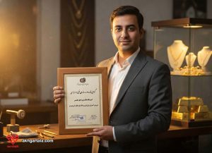 دریافت مدرک معتبر فنی و حرفه‌ای در رشته برش لیزری طلا، نشان‌دهنده آمادگی برای ورود به بازار کار طلاسازی و کسب جواز کسب.